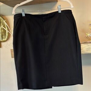 Classic Black Pinstripe Skirt